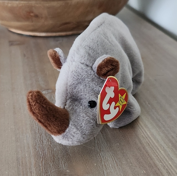 🦏 Ty Beanie Baby “Spike” the Rhino – 1996 Vintage Collectible Plush - Picture 3 of 16